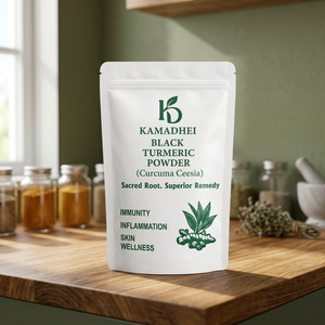 Pure Black Turmeric Root <b>Powder</b> Dehydrated Herbal Ingredient with Fine <b>Texture</b> for Natural Food Preparations Ayurvedic Formulas - Product Image 1