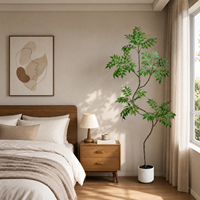 Plantes artificielles en bois laqué, décor de tronc de bordure, arbre pour parc à thème, bureau