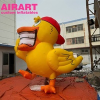 Mascotte de canard géant gonflable jaune sur mesure, modèle de canard gonflable en tissu Oxford pour défilé de carnaval
