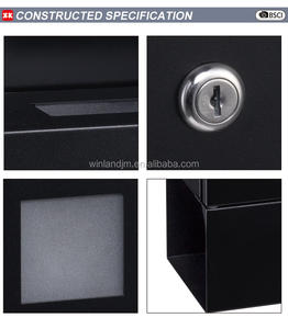 Настенный почтовый ящик для дома из оцинкованной стали с защитой от ржавчины, с замком, для газет и посылок, современный, для наружного использования - Product Image 3