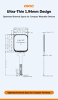 Module d'affichage LCD TFT couleur 1,85 pouce 240(RGB)*280 4SPI NV3031B 500cd/m² à vision panoramique pour montre connectée et dispositif médical