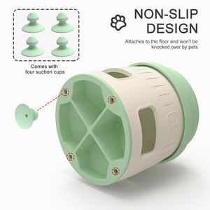 Yeni gelenler 2 in 1 yavaş besleyici köpek kase emme silikon Pet besleme oyuncak interaktif köpek bakımı dağıtıcı ve yalama kase Mat - Product Image 4