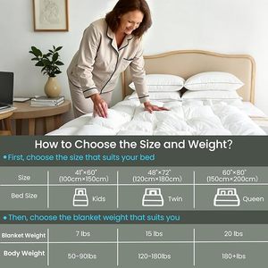 لحاف هجين موزون لتخفيف التوتر وتحسين النوم، أغطية سرير قطنية موزونة بشكل متساوٍ - Product Image 3