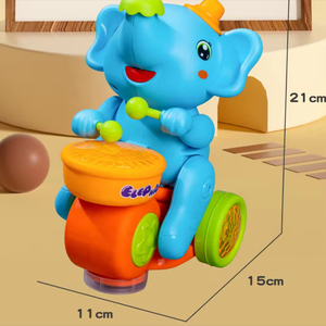 "2-4yrs toddlers trống voi Walkie bánh xe đồ chơi treo Thổi Bóng điện phổ giáo dục Câu Đố Phát Triển ABS" - Product Image 5