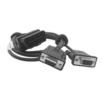 Ventas al por mayor Durable OBD II OBD2 16pin macho a Dual RS232 Serial VGA DB9 hembra Cable divisor para diagnóstico de automóviles