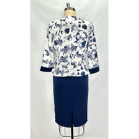 Ensemble deux pièces de qualité pour femme, style turc, motif floral africain, robe longue et tailleur, grandes tailles, idéal pour l'église