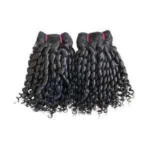 Extensiones de cabello humano ondulado rizado de primera calidad a precio de fábrica de doble estirado, proveedor de prestigio de cabello vietnamita crudo