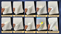 Papier autocollant holographique pour imprimante jet d'encre, papier autocollant brillant pour travaux manuels, marque-pages, étiquettes d'expédition, feuilles de papier autocollant A4 pour imprimante jet d'encre