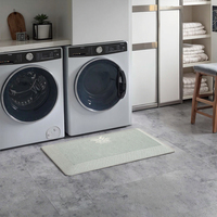 Tapis anti-fatigue en tissu polyester tissé imperméable antidérapant avec logo personnalisé, mousse PU recyclée, pour le travail au bureau, le sol de la cuisine