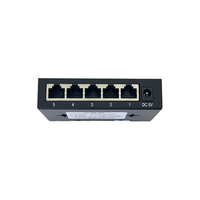 Switch Ethernet Mendukung VLAN, Memperluas 5 Port Gigabit Penuh 2G POE 100m/1000m RJ45, Switch Jaringan dengan Casing Logam