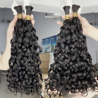 Cheveux humains bouclés des Caraïbes en gros, sans trame, en vrac, bruts, pour tressage, effet mouillé et ondulé