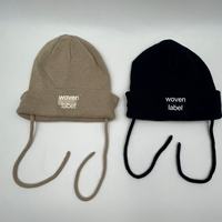 Gorro suave de algodón ecológico para exteriores, calentador de cabeza cálido de invierno para bebés y niños, multicolor con logotipo personalizado para viajes informales