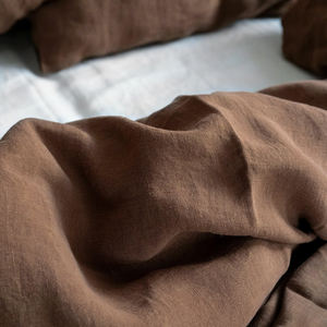 फैक्टरी कस्टम होम होटल लक्जरी 100 सन लिनन बिस्तर वाले तलोकेस डवेट कवर बटन के साथ सेट - Product Image 4