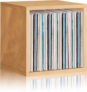 Exhibidor de Madera Natural, <span class=keywords><strong>Caja</strong></span> de Almacenamiento Modular Multifuncional para Colección de Vinilos, CDs y Revistas, Exhibición Ecológica - Product Image 1