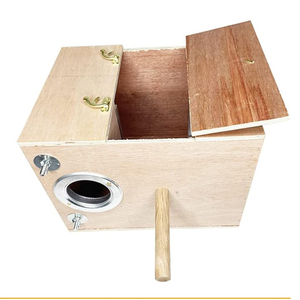 Parakeet yuvalama kutusu ahşap kuş yetiştiriciliği yuva papağanlar çiftleşme evi - Product Image 1