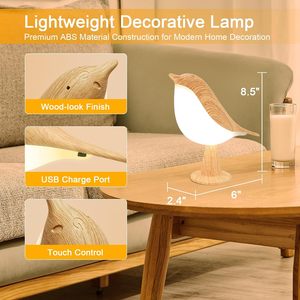 Bird Aroma Diffuser <b>Lamp</b> Touch Control LED Night Light Rechargeable Decorative <b>Lamp</b> - Product Image 2