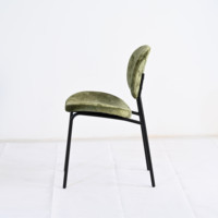 Chaises d'appoint en velours vert, style nordique minimaliste moderne, pour restaurant et table à manger, vente en gros directe d'usine