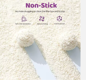 Litière <span class=keywords><strong>pour</strong></span> chatons en pur manioc, hautement absorbante, contrôle des odeurs supplémentaire, sans poussière, facile à façonner, non collante, type tofu blanc - Product Image 4