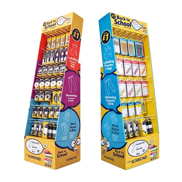 Custom Retail Point of Purchase Display Solutions Tool-free Assembly Pegboard Sidekick Power Wings Free Standing Displays Unit