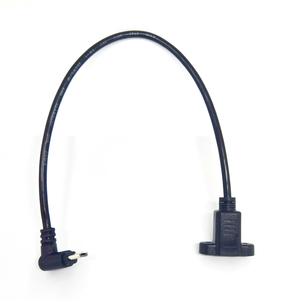 Câble d'extension <span class=keywords><strong>USB</strong></span> 2.0 de type C mâle vers <span class=keywords><strong>prise</strong></span> <span class=keywords><strong>micro</strong></span> femelle <span class=keywords><strong>USB</strong></span> Type C à angle droit à monter sur panneau avec vis pour appareil photo et ordinateur - Product Image 4