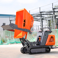 Mini-dumper hydraulique sur chenilles SDJK, fabrication chinoise, mini-dumper autochargeur le moins cher, 500 kg, 800 kg