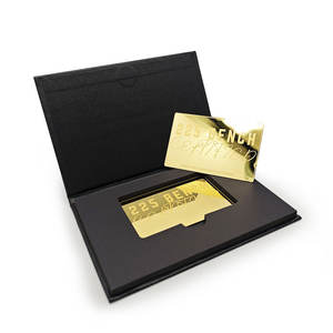 ペーパーボックス付きカスタム印刷アルミ真鍮ステンレス金属会員ギフトカード - Product Image 1