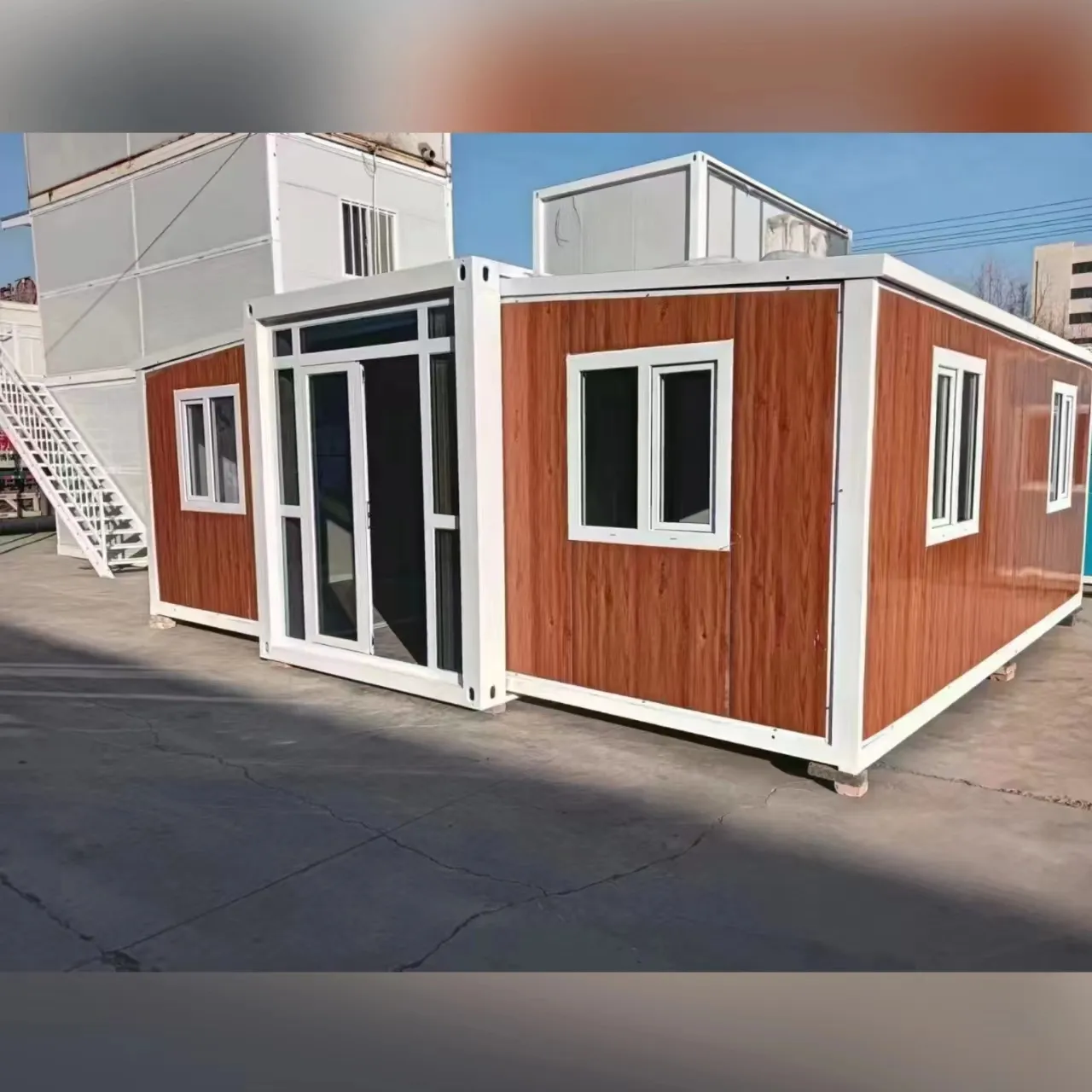 Prefab 2 Slaapkamer 3 Slaapkamer Modulair Opvouwbaar Kantoor Op Maat Gemaakt Geprefabriceerde Luxe Leven Prefab Staal Uitbreidbaar Containerhuis