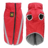 Veste coupe-vent imperméable en polyester réfléchissant épaisse et chaude pour grands chiens, idéale pour l'extérieur par temps froid