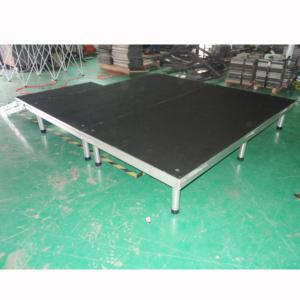 Plataforma de Escenario Móvil de Aluminio, Pasarela Interior Portátil con Fácil Montaje y Desmontaje, Superficie Antideslizante - Product Image 1