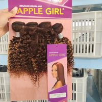Lot de 4+1 mèches de cheveux bouclés crépus avec closure 4x4, couleur naturelle, pas cher, pour femmes noires