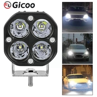 Nouvelle barre lumineuse de travail LED Gicoo 3 pouces en aluminium IP67 étanche 12V pour moto, voiture, VTT 40W 4000LM