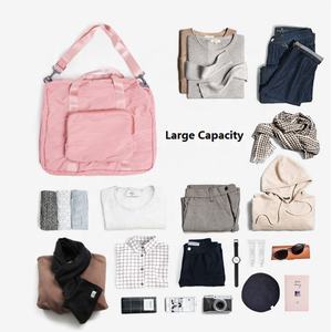 Sac de voyage pliable personnalisé de haute qualité avec logo, en polyester imperméable, à bandoulière, portable - Product Image 4