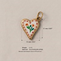 Nouveauté 2026 Breloques en Acier Inoxydable PVD Or 18K, motifs peints à la main : Fleurs, Paysages, Arbres, Maison, Canard, Lac, pour la création de bijoux et cadeaux