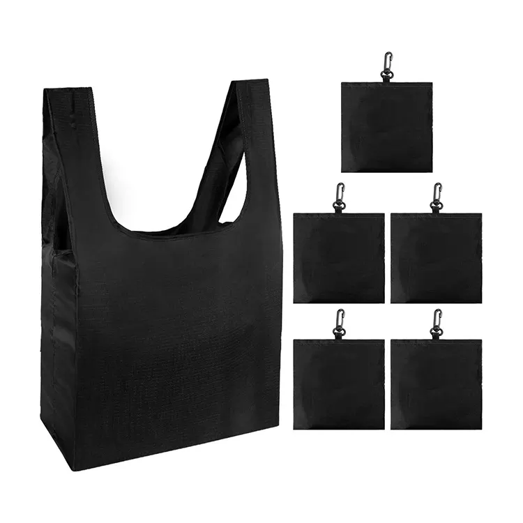 Custom Eco-friendly Recycle Polyester Nylon Shopper Folding Shopping Bag