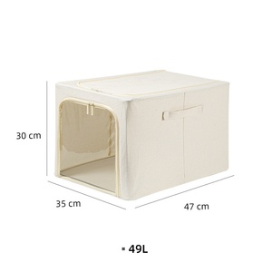 NFS có thể gập lại quần áo Hộp lưu trữ dày polyester-coton-linen có thể nhìn thấy cửa sổ PP Pet mục tiêu người tiêu dùng - Product Image 6