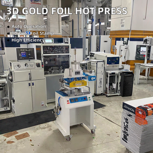 เครื่องปั๊มร้อนอัตโนมัติไฮดรอลิกประสิทธิภาพสูงรุ่นใหม่สำหรับสิ่งทอ หนัง โลโก้/ป้ายกระดาษ ปั๊มฟอยล์ทอง 3 มิติ - Product Image 2