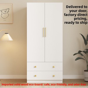 <span class=keywords><strong>Armadio</strong></span> Moderno Semplice a Due <span class=keywords><strong>Ante</strong></span> in Legno Massello Modello 003 <span class=keywords><strong>per</strong></span> Camera da Letto Bambini, Armadietto Contenitore <span class=keywords><strong>per</strong></span> Appartamenti Piccoli - Product Image 3