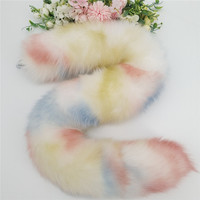 70cm coloré chat bête oreille queue ensemble coloré bonbons renard queue Anus Plug détachable SM femelle accessoire flirtant