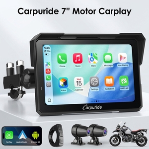 Carpuride W702Plus Grabadora de Conducción para Motocicleta de 7 Pulgadas con Pantalla Táctil, Cámara Inalámbrica, Carplay/Android Auto, Resistente al Agua IP67 - Product Image 1