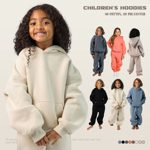 החורף סיבתי 100% כותנה שרוולים ארוכים קפוצ 'ון ילדים פליס בד צעיף ילדים ילדת בגדי קפוצ' ון - Product Image 1