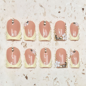 Nuevo Producto Lanzado, <span class=keywords><strong>Uñas</strong></span> Hechas a Mano con Forma de Pato en Tono Azul y Blanco, Estilo Europeo para Chicas Millennial - Product Image 2
