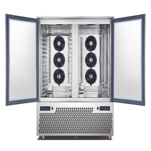 Congélateur électrique grande capacité 30 plateaux Congélation des aliments Congélateur vertical en acier inoxydable Congélateur à choc 2 portes - Product Image 2