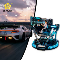 Machine de jeu commerciale Eplay, plateforme de mouvement 6 DOF populaire INS, simulateur de course F1 9D à mouvement complet avec 3 écrans en fibre de verre