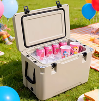 Glacière isotherme moderne en PE rotomoulé 45QT, étanche, avec décapsuleur, logo personnalisé, portable pour aliments et boissons