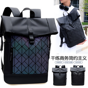 Men's <b>Backpack</b> <b>Large</b> Capacity 20-35L Waterproof Interior Zipper Pocket For Commuting Travel Business College Students - Product Image 4