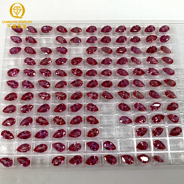 Factory Lab Grown Sapphire Cornflower Royal Blue Color Rose Pigeon Blood Ruby Padparadscha for Jewelry Making