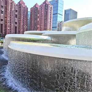 Fontaine contemporaine extérieure en PVC, colonne aquatique pour la décoration paysagère urbaine - Product Image 2