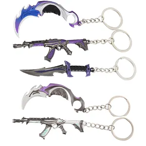 Valorant Metal Knife Swords Gun Keychain Weapon Model Toy Reaver Cosplayをカスタマイズする