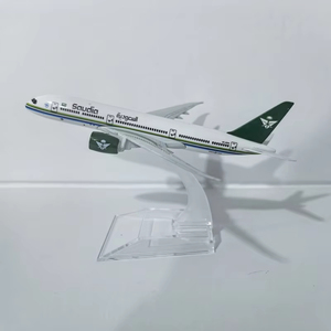 Modelo de Avión de Metal Fundido a Presión de 16 cm de Saudi <span class=keywords><strong>Arabian</strong></span> <span class=keywords><strong>Airlines</strong></span> Boeing 787-10 para Exhibición, Suministro de Fábrica - Product Image 1