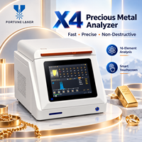 Mesin Uji Emas Perhiasan Laser X4, Instrumen Pengujian Logam Mulia Satu Tombol Pintar untuk 16 Elemen